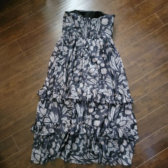 Hutch Strapless Floral Maxi Dress Womens 1x Ruffles Floral Elegant Whimsical - Picture 4 of 10